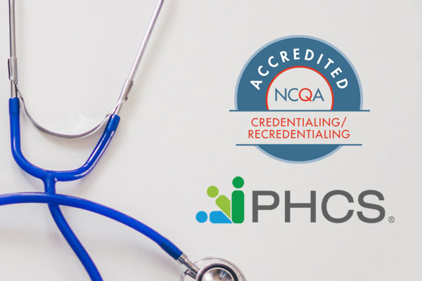 PHCS and NCQA logos with stethoscope