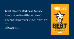 MultiPlan makes Fortune Best Work Places New York™ list