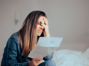 Women looking at healthcare claim